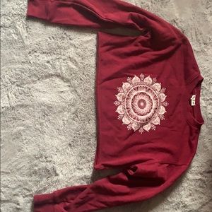 Maroon Cropped Pullover